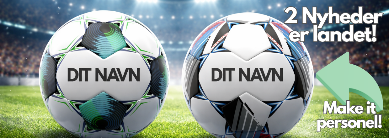 Fodbolde med stort navnetryk