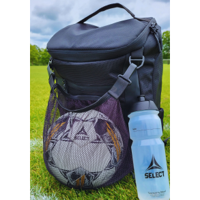 Select Pakketilbud! Rygsk + Fodbold med navnetryk + drikkedunk