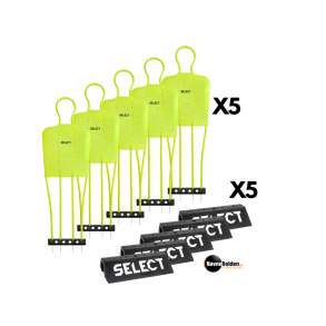  5 stk. Frisparks figur 160 cm gul inkl. 5 stk. gummibaser