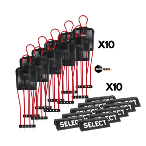 10 stk. Frisparks figur 180 cm rd inkl. 10 stk. gummibaser